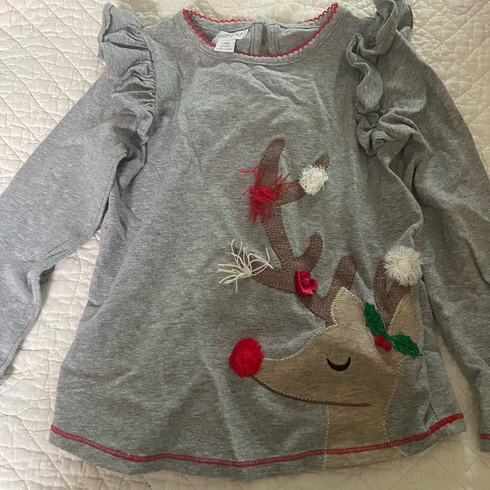 Mud Pie toddler girl Christmas shirt